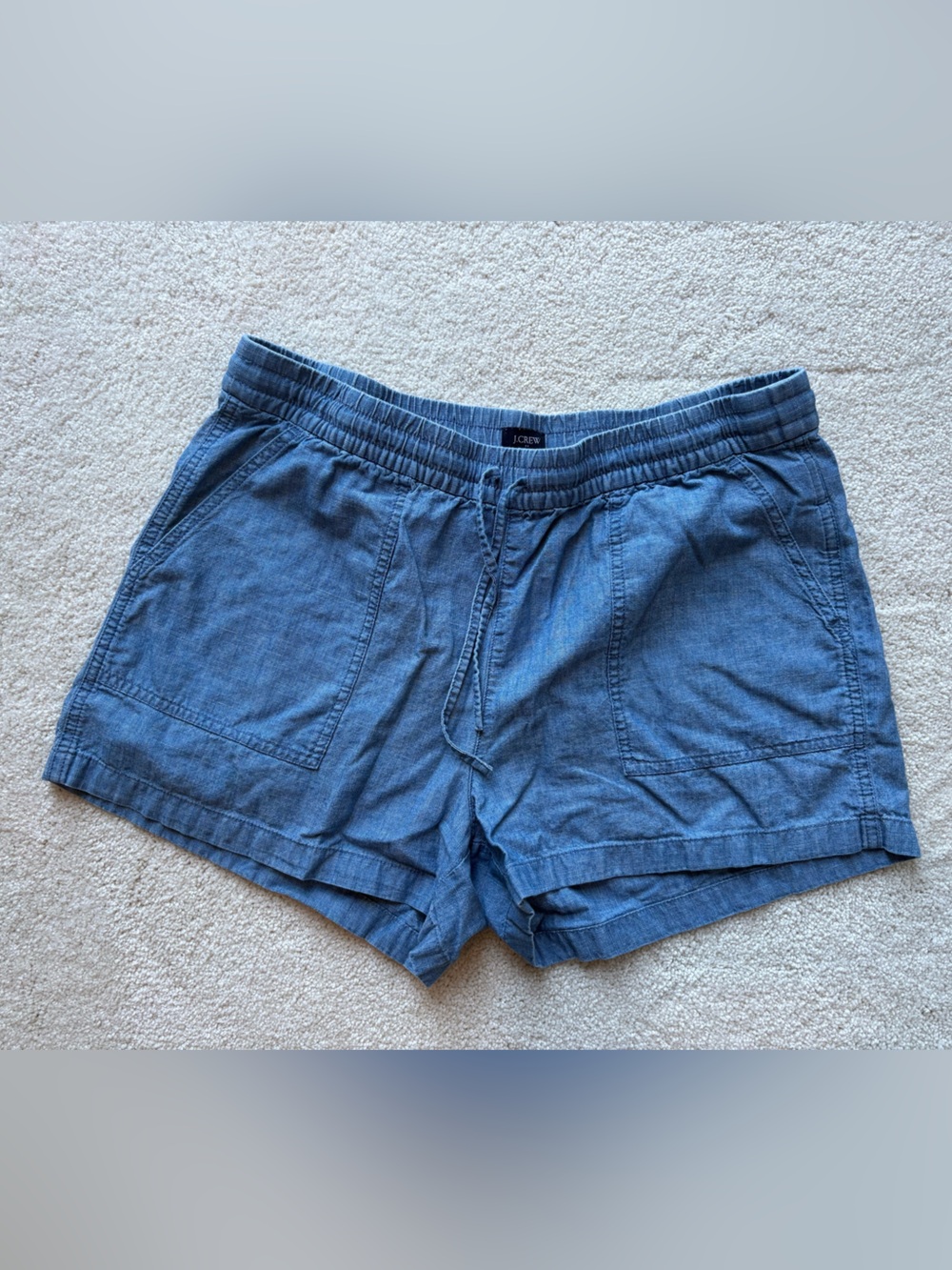 J. Crew Indigo Elastic-Waist Hybrid Shorts